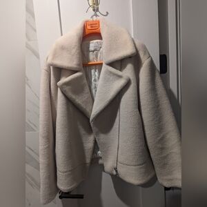 Rebecca Minkoff Moto-Style Wool Sherpa Jacket